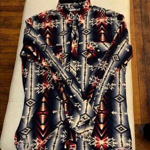 Men's Geometric Pattern Dress Shirt